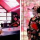 Badrumsinspiration - rosa badrum inspiration geisha japan historia