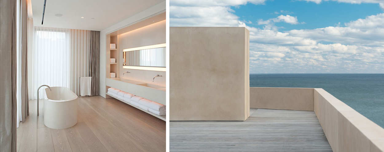 Badrumsinspiration - badrum inspiration minimalism betong trä spegelskåp architect John Pawson badrumsdrömmar feature