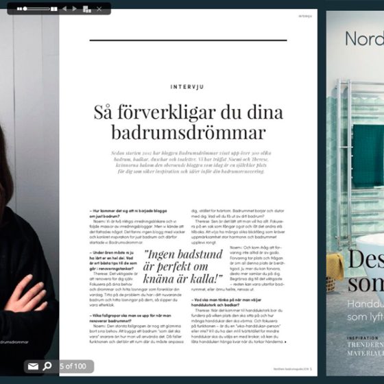 Badrumsinspiration - Intervju med Badrumsdrömmar i Nordhem produktkatalog 2016.