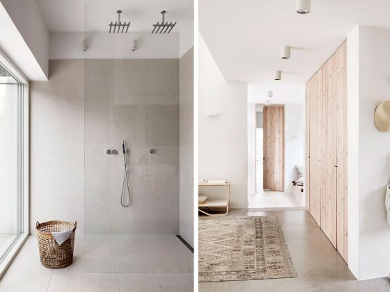 Badrumsinspiration - badrum inspiration dusch bathroom luxury shower sand ljust varmt foto Petra Bindel via elle decoration badrumsdrömmar feature