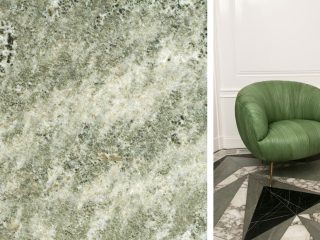 Badrumsinspiration - gron marmor kolmardsmarmor swedish green marble badrumsdrommar natursten feature
