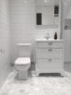 badrumsinspiration klassiskt badrum sekelskifte tal carrara hexagon lantlig kommod halvforband golvwc hemma hos andreas helsingborg badrumsdrommar