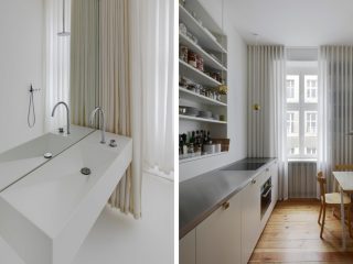 Badrumsinspiration - badrum inspiration duschdraperi Berlin Mitte apartment Atheorem Architektur Interior foto Christoph Rokitta via dezeen badrumsdrommar feature 2