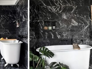 Badrumsinspiration - badrum inspiration svart marmor tassbadkar bellmansgatan foto idha lindhag foto bjurfors badrumsdrommar feature