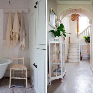 Badrumsinspiration - lantligt badrum bathroominspo yorkshire farmhouse photo catherine michael frawley apartment therapy badrumsdrommar feature