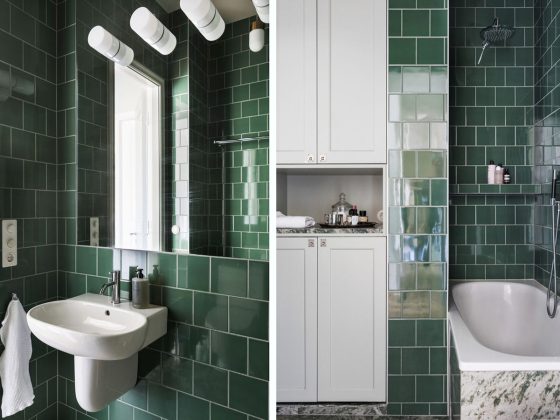 Badrumsinspiration - badrum inspiration grönt kakel 15x15 platsbyggd badrumsmöbel dusch odengatan 92 per jansson badrumsdrömmar feature