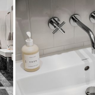 Badrumsinspiration - badrum inspiration marmor halvkaklat tvättpelare dusckvägg spegelvägg teknologgatan edwardpartners badrumsdrömmar feature