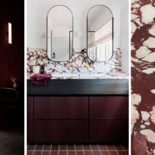 Badrumsinspiration - Trendspaning - Burgundy i badrum och hur du skapar stilen.