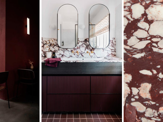 Badrumsinspiration - Trendspaning - Burgundy i badrum och hur du skapar stilen.