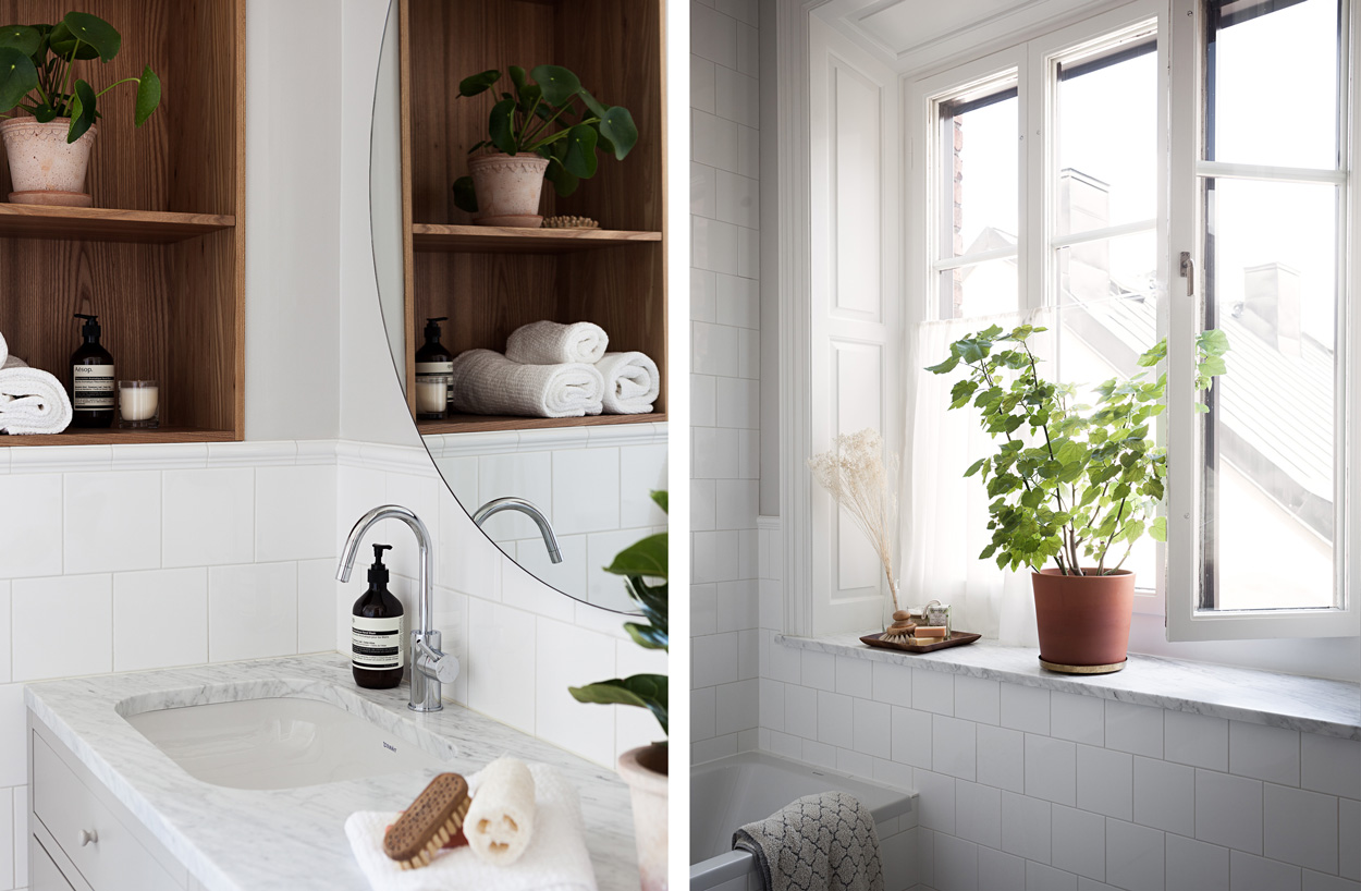 Badrumsinspiration: Klassiskt badrum med shakerstil i grått på Mariatorget