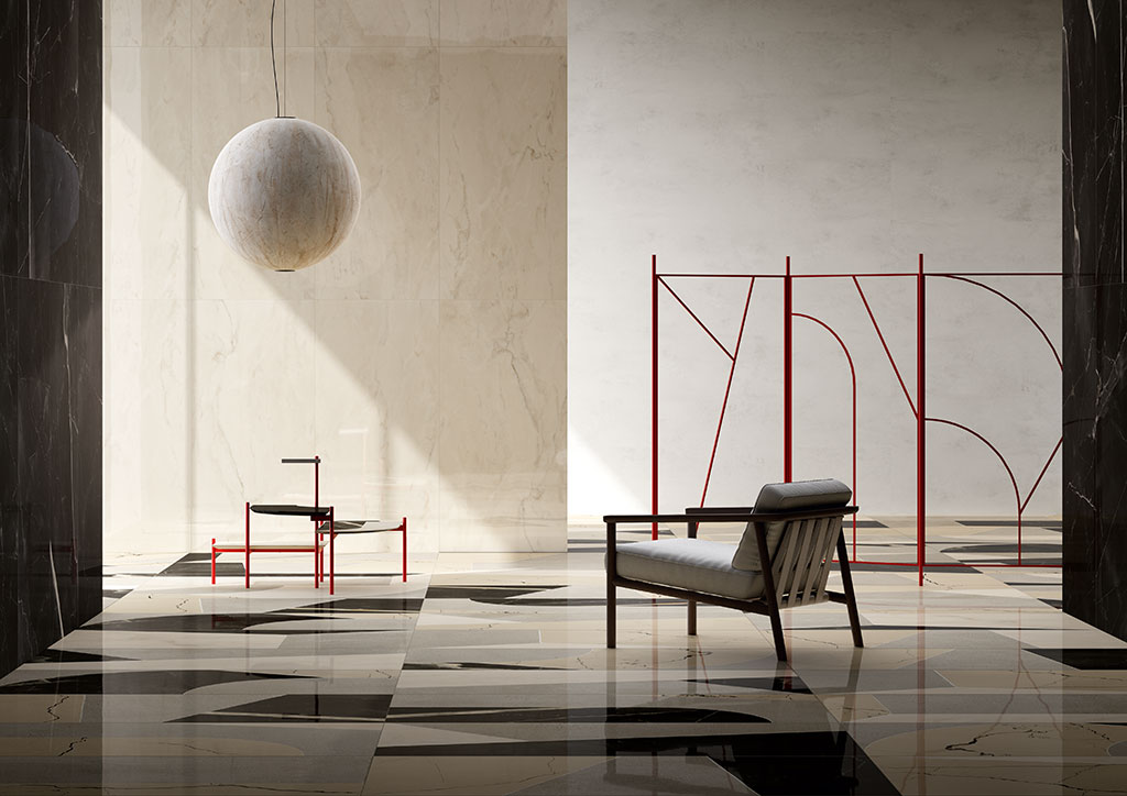 fioranese ceramica kakelspecialisten sound of marbles gron svart marmor decor badrumsnyheter badrumsdrommar