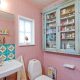 Badrumsinspiration - Rosa mosaik i badrum
