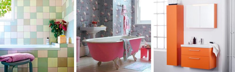 Badrumsinspiration - badrum inspiration farg badrumsmöbel flamingo tapet kakel pasteller badrumsdrommar