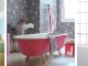 Badrumsinspiration - badrum inspiration farg badrumsmöbel flamingo tapet kakel pasteller badrumsdrommar