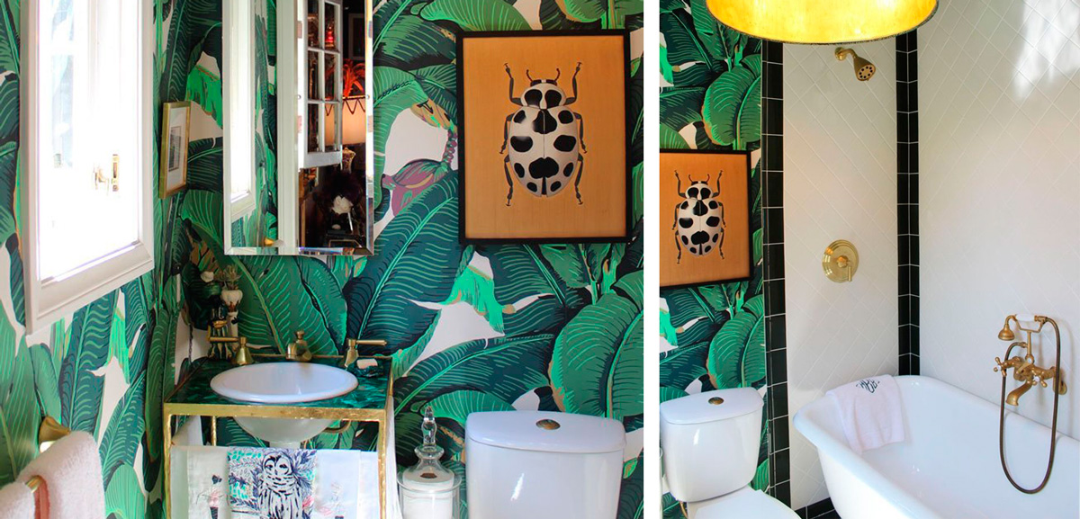 Badrumsinspiration - badrum inspiration martinique banana leaf bathroom marjorie skouras apartment therapy badrumsdrommar feature