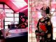 Badrumsinspiration - rosa badrum inspiration geisha japan historia