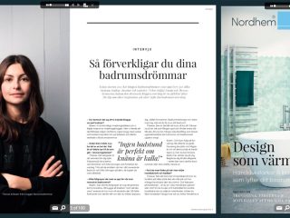Badrumsinspiration - Intervju med Badrumsdrömmar i Nordhem produktkatalog 2016.