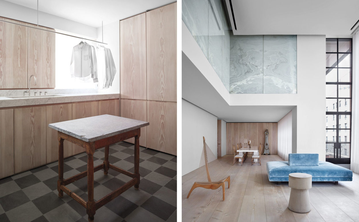 badrumsinspiration elegant tvattstuga carrara tvattstall dinesen golv penthouse manhattan jill dienst john pawson foto anthony cotsifas via ad badrumsdrommar