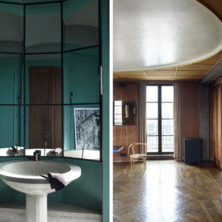 Badrumsinspiration - Turkost 1930-tals badrum hemma hos arkitekten Auguste Perret i Paris. Foto av Hotze Eisma.