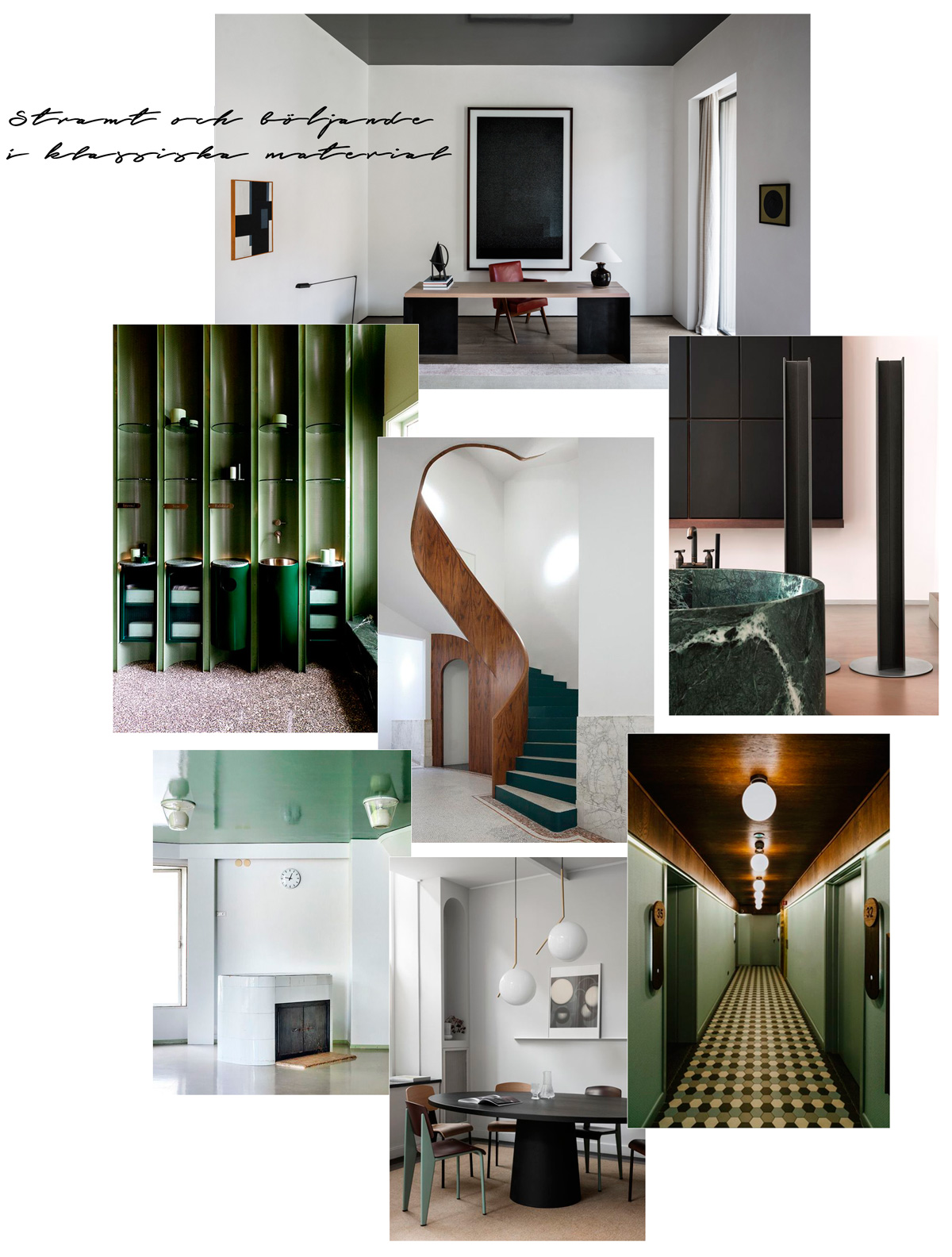 badrumsdrommar funkis inspiration kontor moodboard sage green oak marble alvar aalto nicolas schuybroek scott scott architects