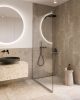 badrumsinspiration beige modernt badrum dusch takdusch unidrain classicline drain badrumsdrommar