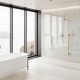 badrumsinspiration sand modernt badrum dusch badkar takdusch unidrain highline reframe drain brass badrumsdrommar